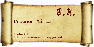 Brauner Márta névjegykártya